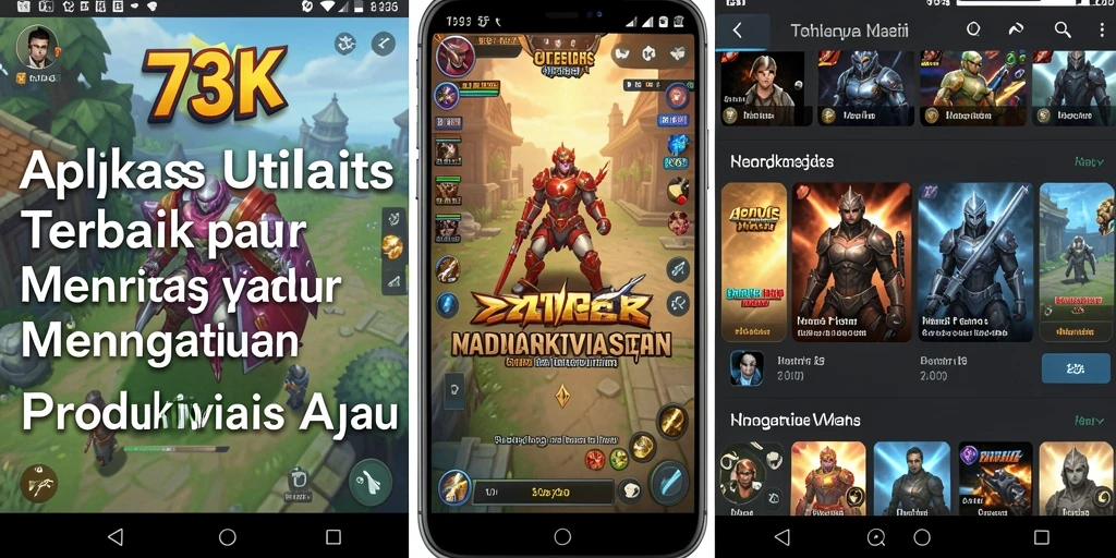 Screenshot utama 73K menampilkan fitur produktivitas yang intuitif.