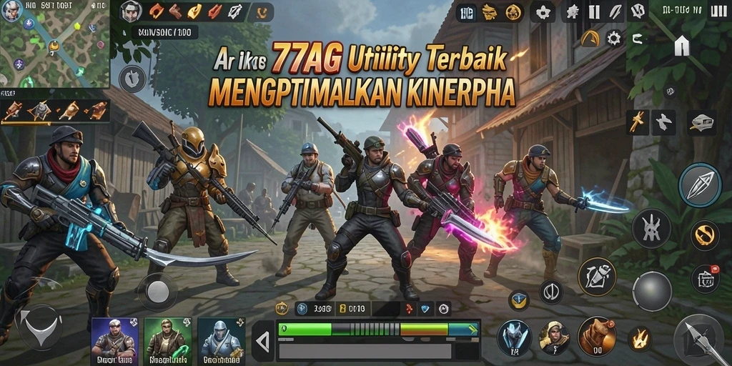 Tampilan antarmuka utama 77AG yang sederhana dan efisien.