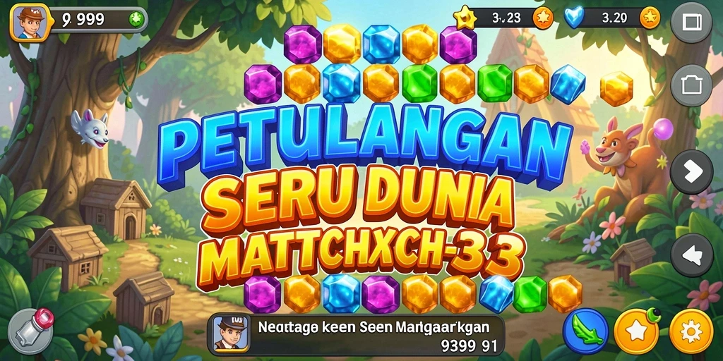 Menampilkan gameplay seru dari 9399 dengan kombinasi buah warna-warni.