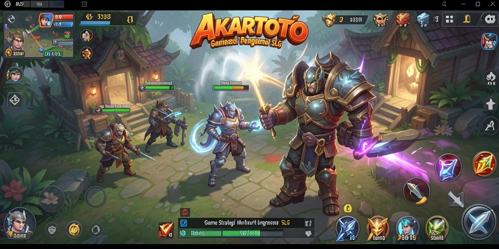 Tampilan gameplay menarik dengan berbagai strategi dalam AKARTOTO.