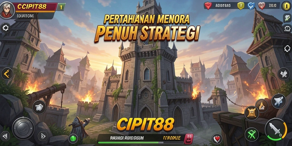 Tampilan screenshot gameplay CIPIT88 yang mendebarkan dalam Tower Defense.