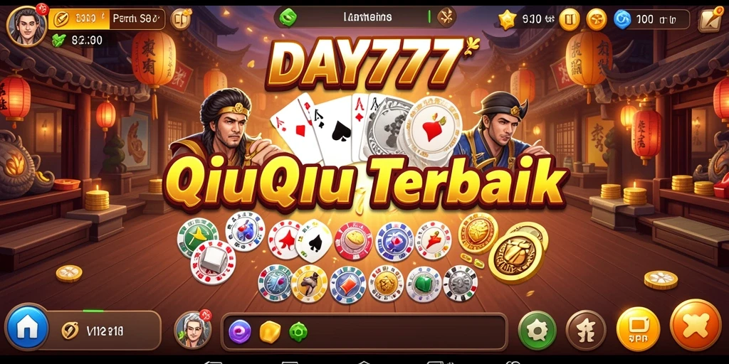 Screenshot utama DAY777 menunjukkan gameplay QiuQiu yang seru.