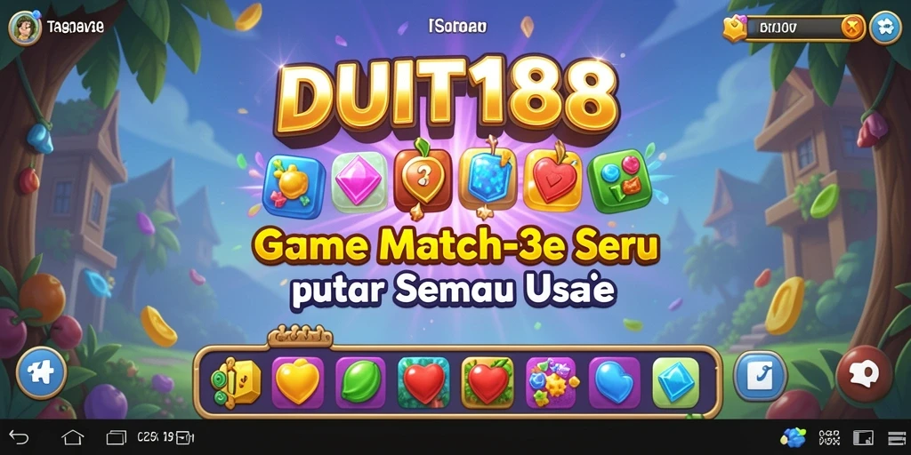 Screenshot gameplay DUIT188 yang menampilkan aksi Match-3 yang menarik.