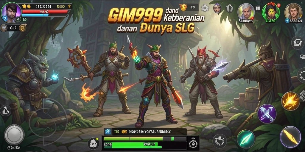 Tampilan gameplay GIM999 yang menakjubkan dan penuh aksi strategi SLG.