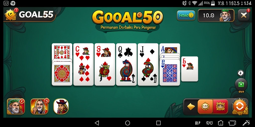 Tampilan gameplay seru dari permainan domino GOAL55.
