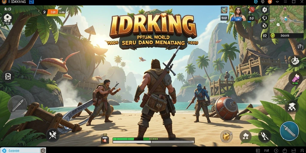 Screenshot gameplay IDRKING menampilkan dunia Open World yang luas.