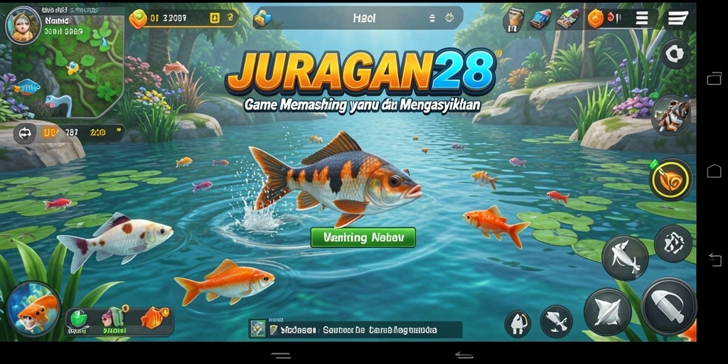Tangkapan ikan yang megah dalam gameplay JURAGAN28.