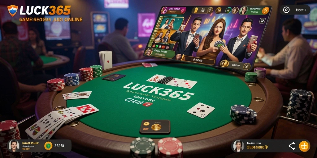 Tangkapan layar gameplay LUCK365 yang menunjukkan momen seru poker.