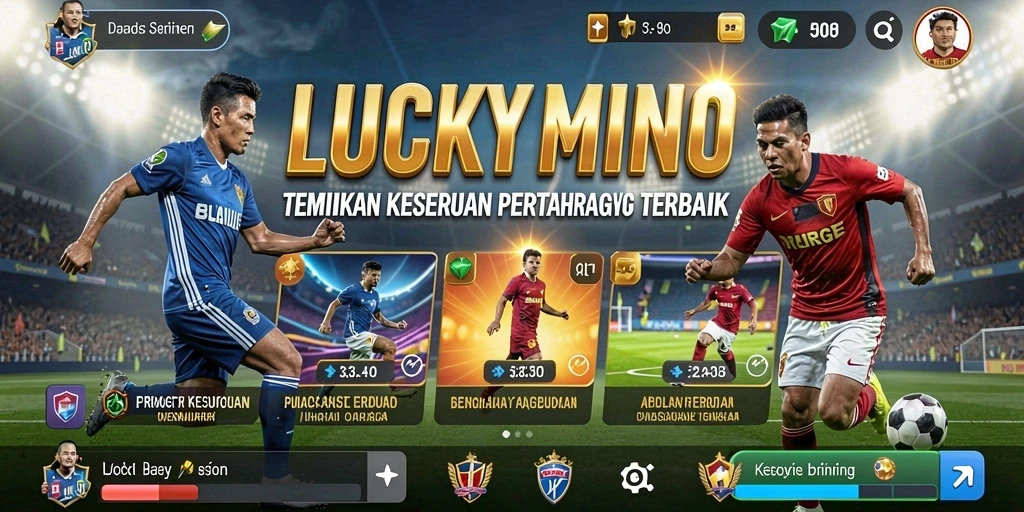 Tampilan menarik dari gameplay LUCKYMINO yang menampilkan taruhan olahraga.