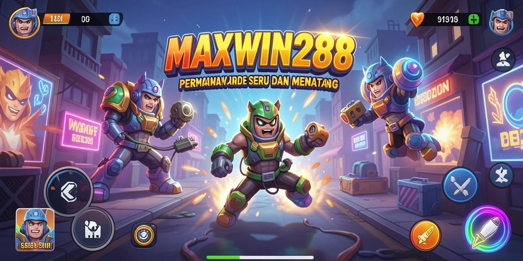 Tampilan gameplay seru dan penuh warna dari MAXWIN288.