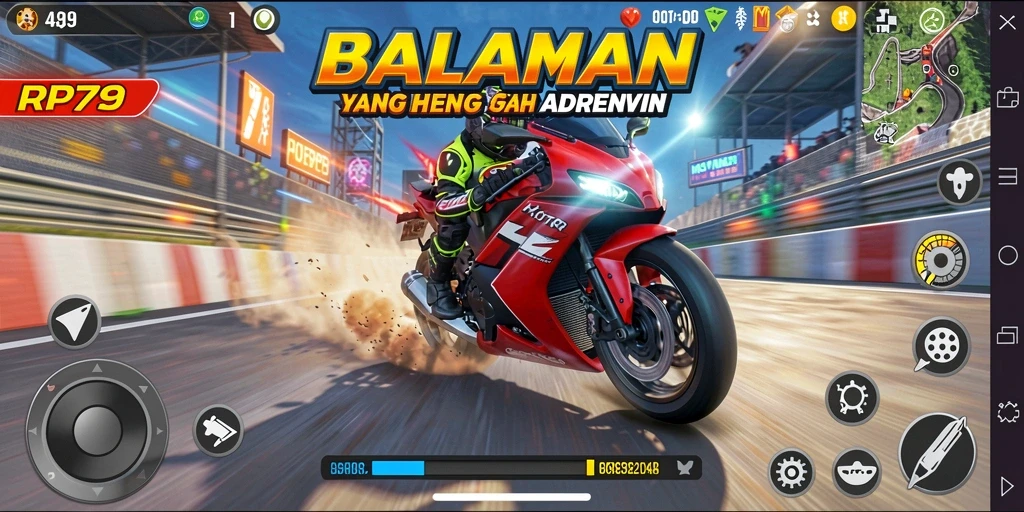 Gameplay seru dari balapan motor di RP79.