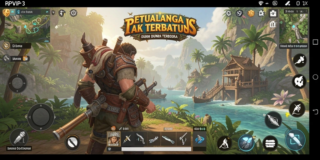 Tangkapan layar RPVIP3 menampilkan aksi seru di dunia terbuka.