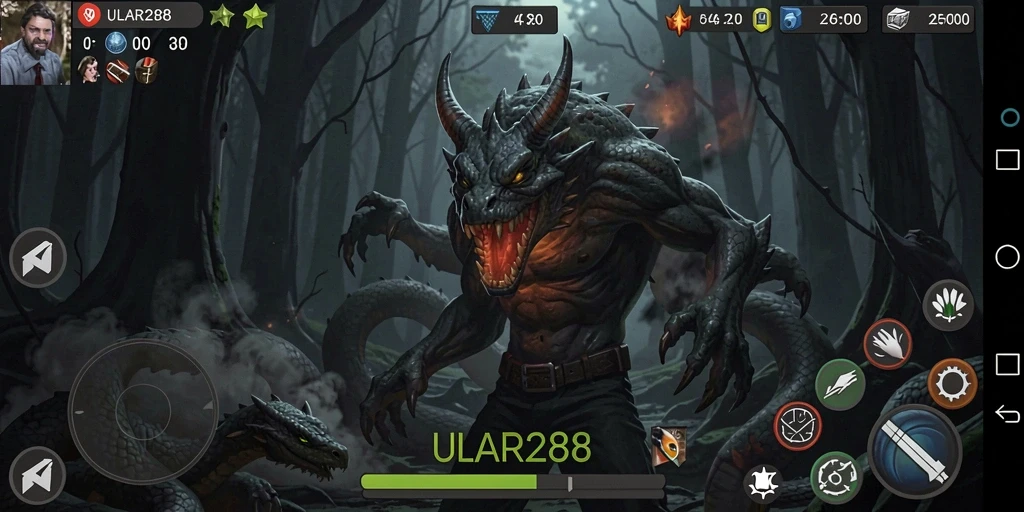 Screenshot ULAR288 yang menampilkan suasana mencekam dan gameplay yang intens.