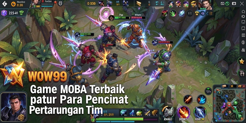 Tampilan gameplay seru dari juara MOBA dalam aksi.